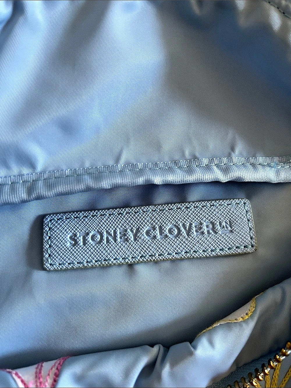 Stoney Clover Lane Blue Embroidered Belt Bag Like New - Picture 3 of 4